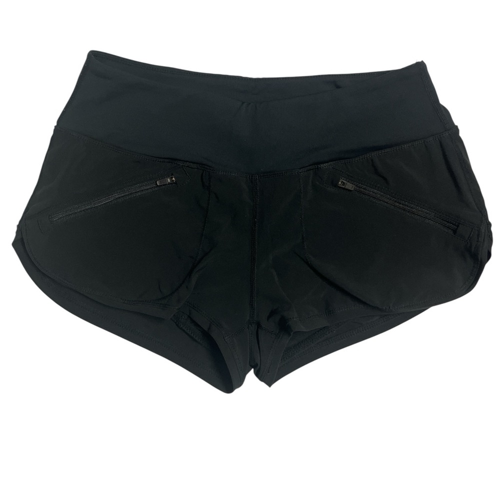 Black Athletic Shorts with Elastic Waistband
